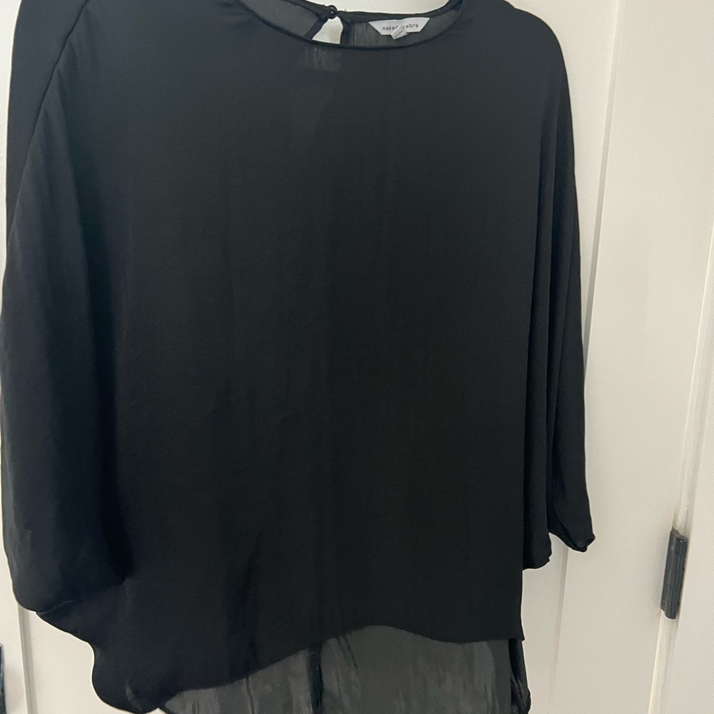 Naked Zebra black blouse